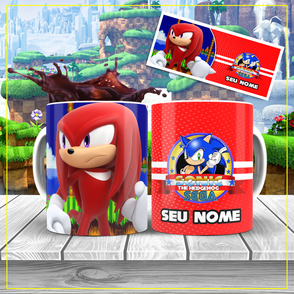 Taza Knuckles – Sonic the Hedgehog | Regalo original para niños fans de Sonic