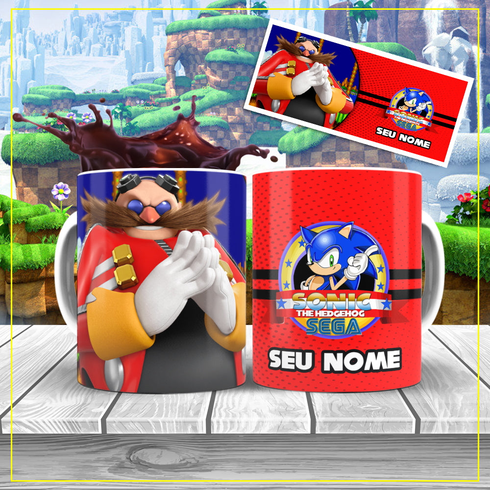 Taza Dr. Robotnik – Sonic the Hedgehog | Diseño personalizado con nombre