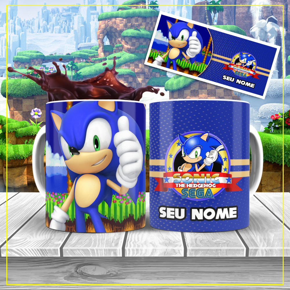 Taza personalizada Sonic el erizo - Regalo original - Nombre incluido