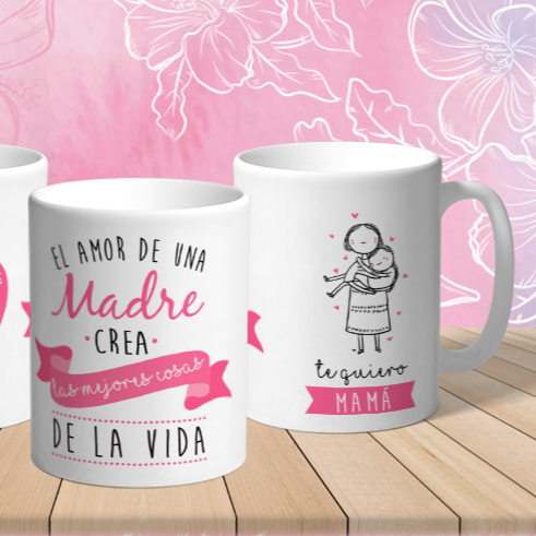 Taza para mamá "El amor de una madre crea las mejores cosas de la vida" – Regalo emotivo para el Día de la Madre