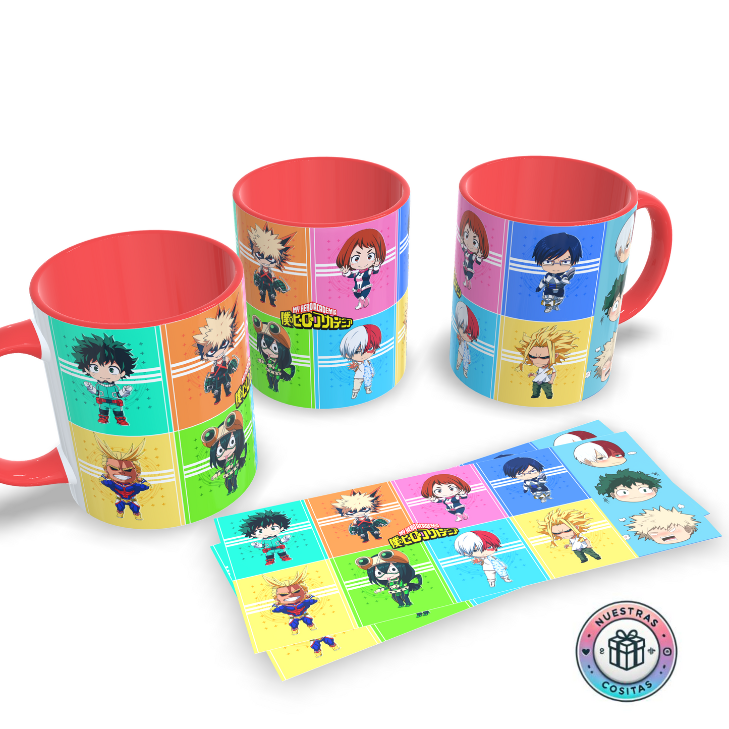 Taza My Hero Academia – Personajes Chibi a color