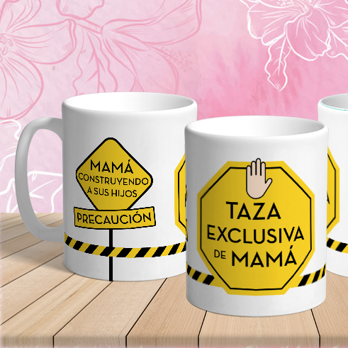Taza divertida para mamá - Diseño de precaución - Regalo original Día de la Madre