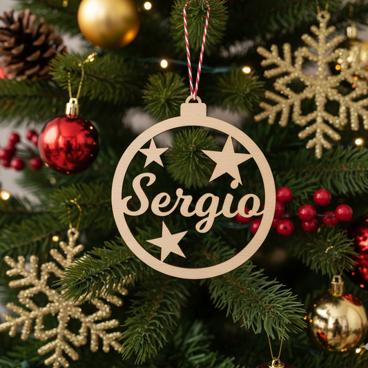 Bola de navidad personalizada estrellas Nº 11