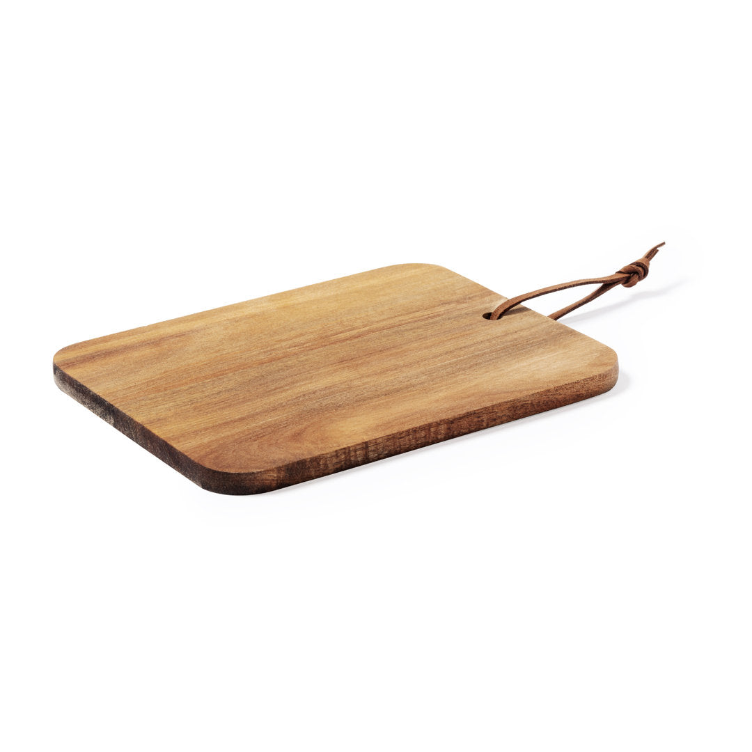 Tabla de acacia con cordón de polipiel