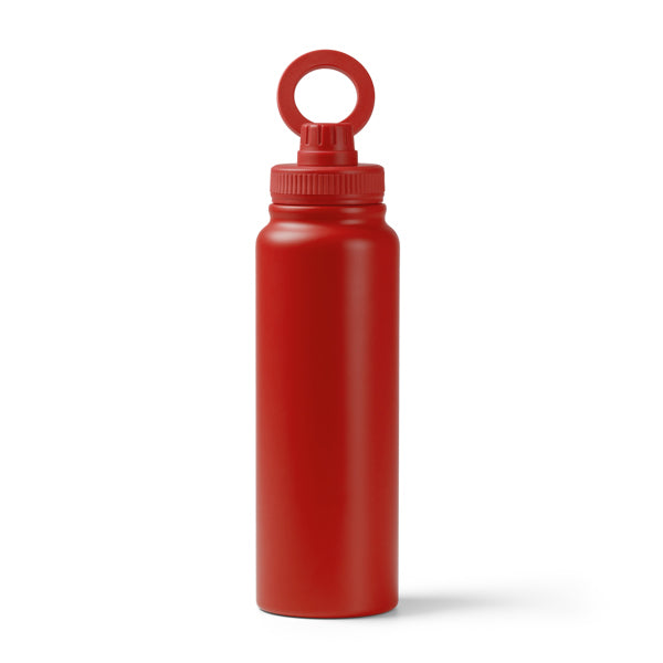 Botella térmica 1 L con soporte magnético para móvil · Rojo