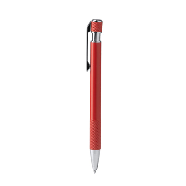 Bolígrafo fino de aluminio reciclado mate · Rojo