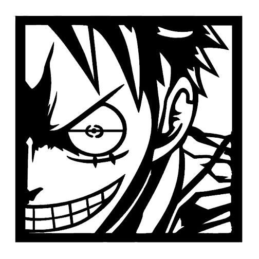 Monkey D. Luffy de Madera (39x39 cm)