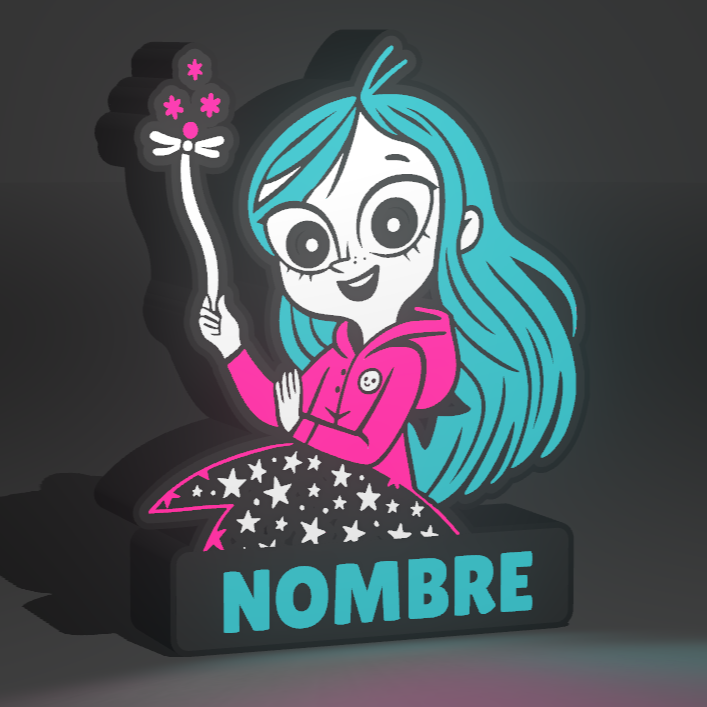 Lámpara personalizada Anna Kadabra con luz – Lightbox 3D de 20 cm