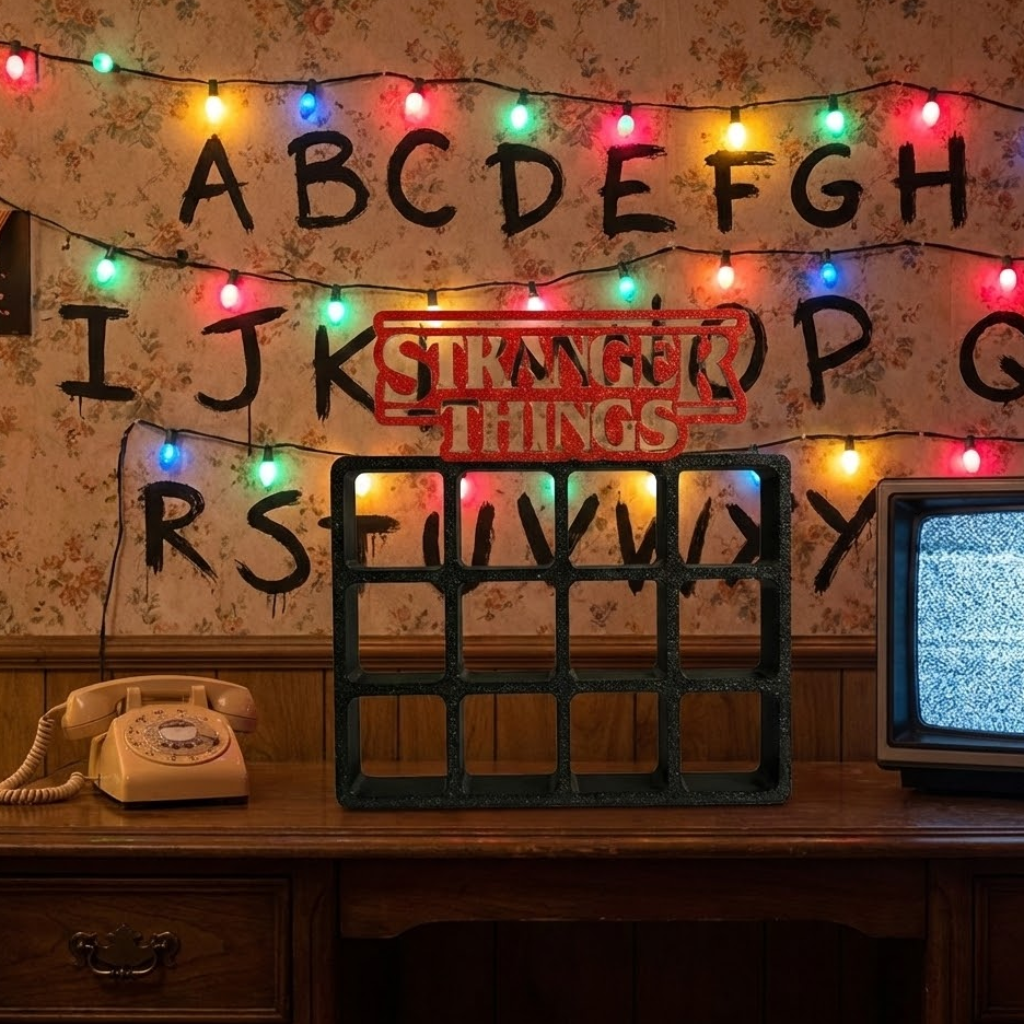 Expositor Temático Stranger Things con Colección de Minifiguras Funko Pop - Exhibidor de Cubos para Coleccionables