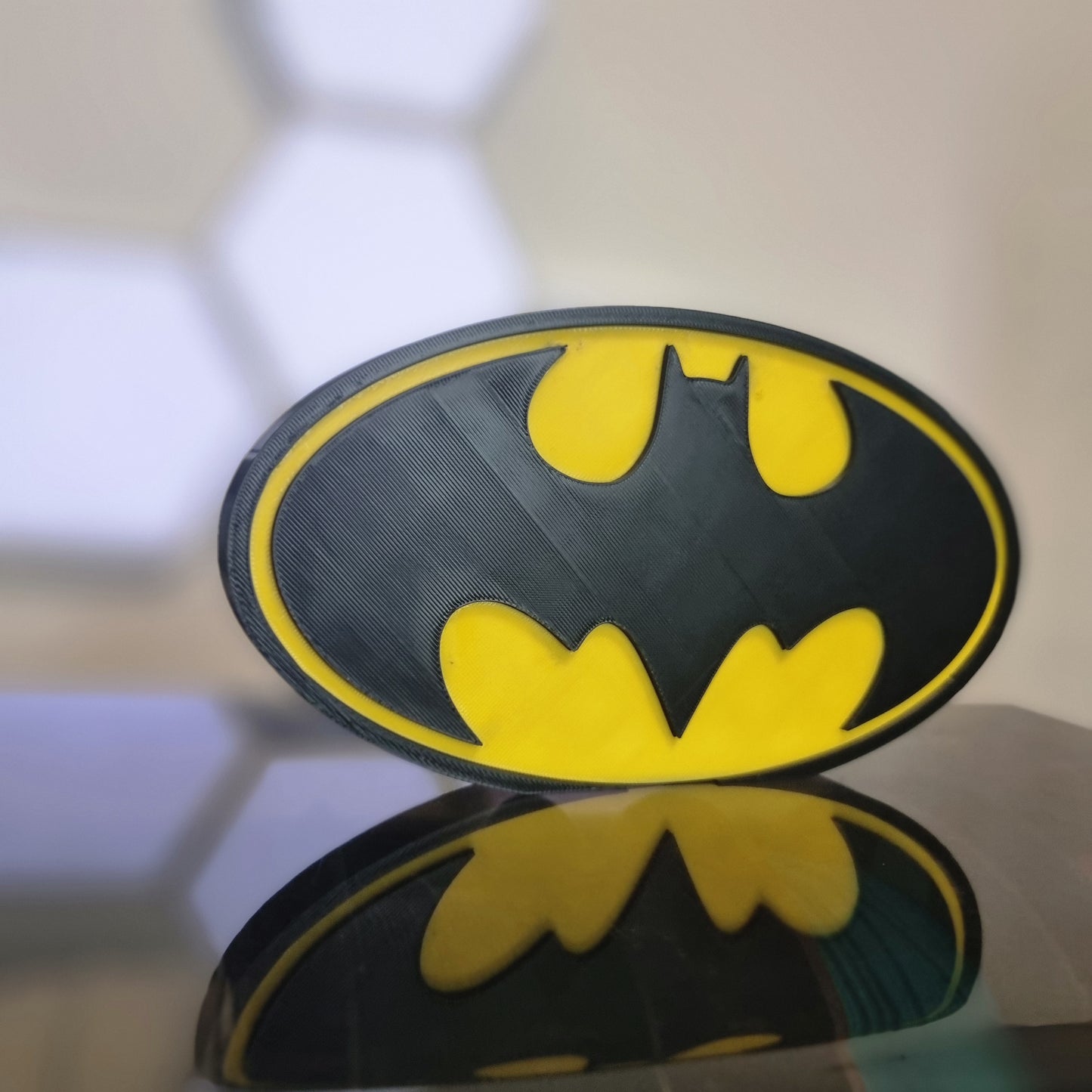 Letrero 3D del Logo de Batman - ¡El emblema del Caballero Oscuro!