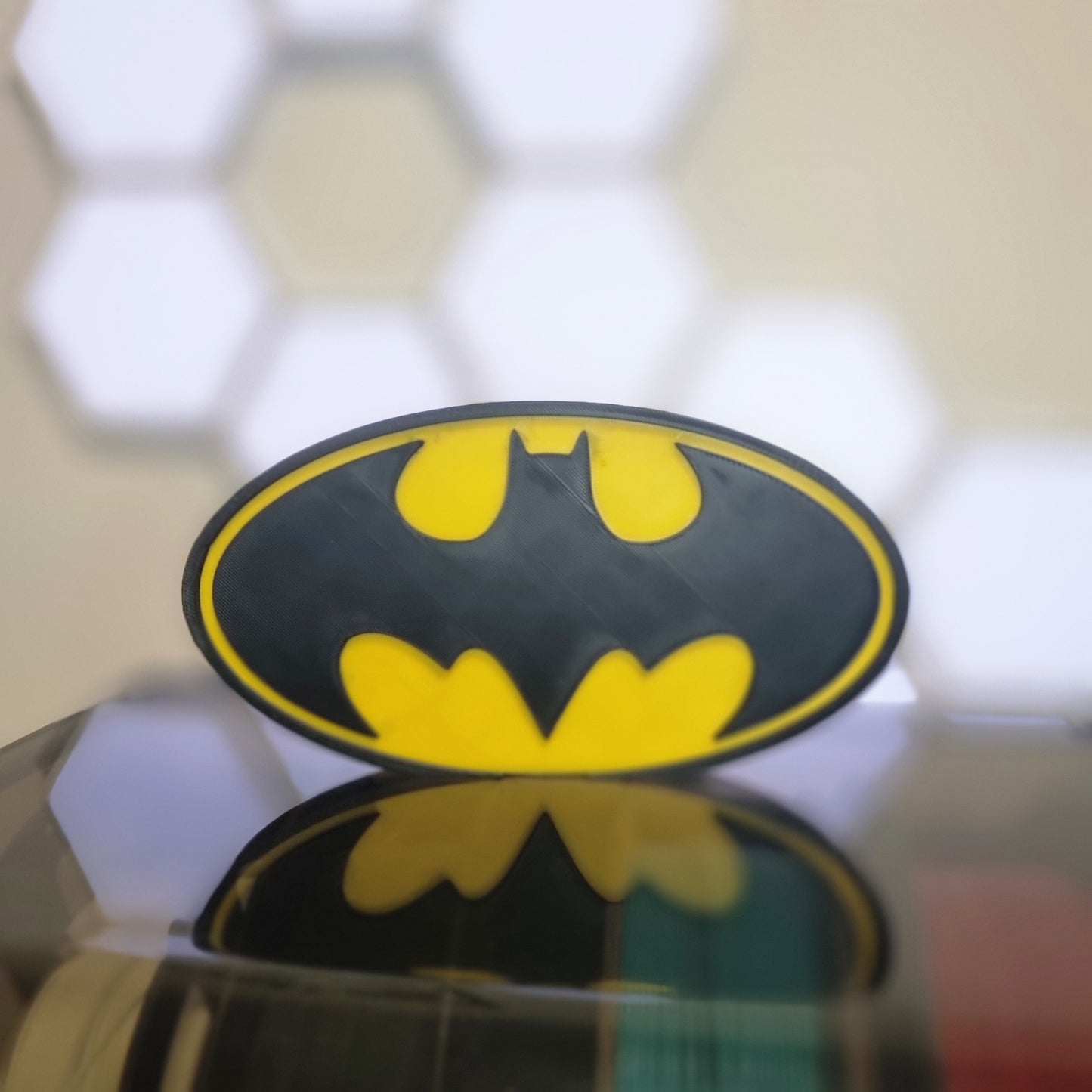 Letrero 3D del Logo de Batman - ¡El emblema del Caballero Oscuro!