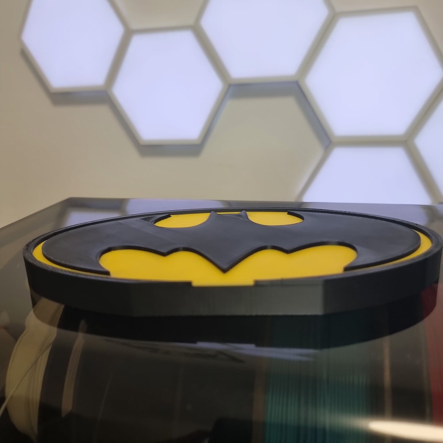 Letrero 3D del Logo de Batman - ¡El emblema del Caballero Oscuro!