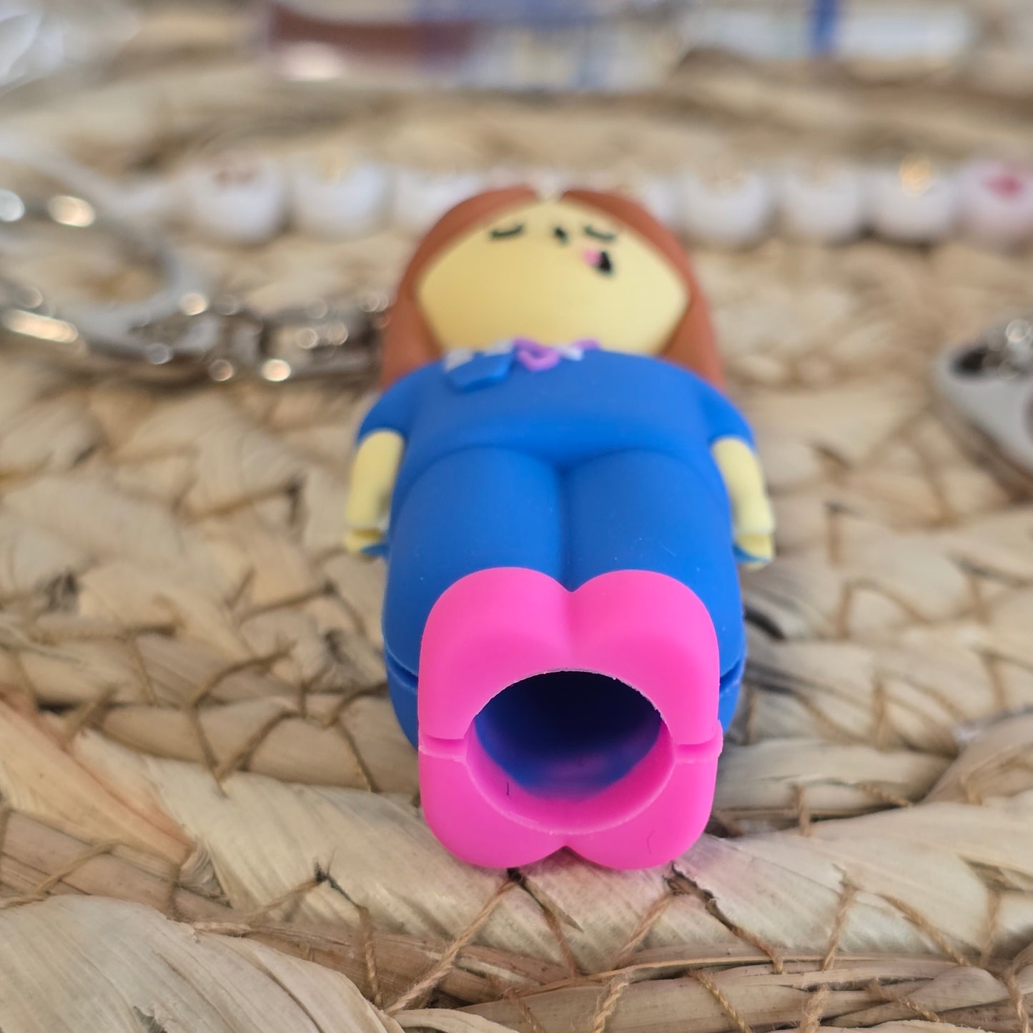 Rompeampollas enfermera personalizado – Regalo sanitario con nombre – Azul, rosa o blanco