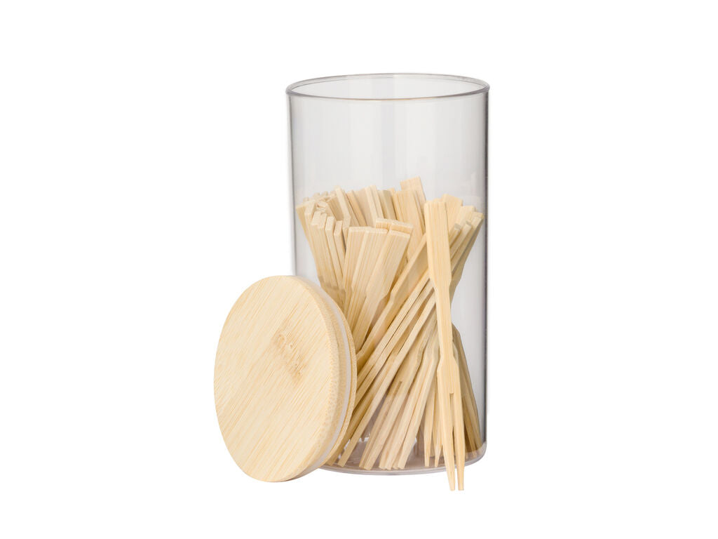 Bote con 50 palillos de bambú