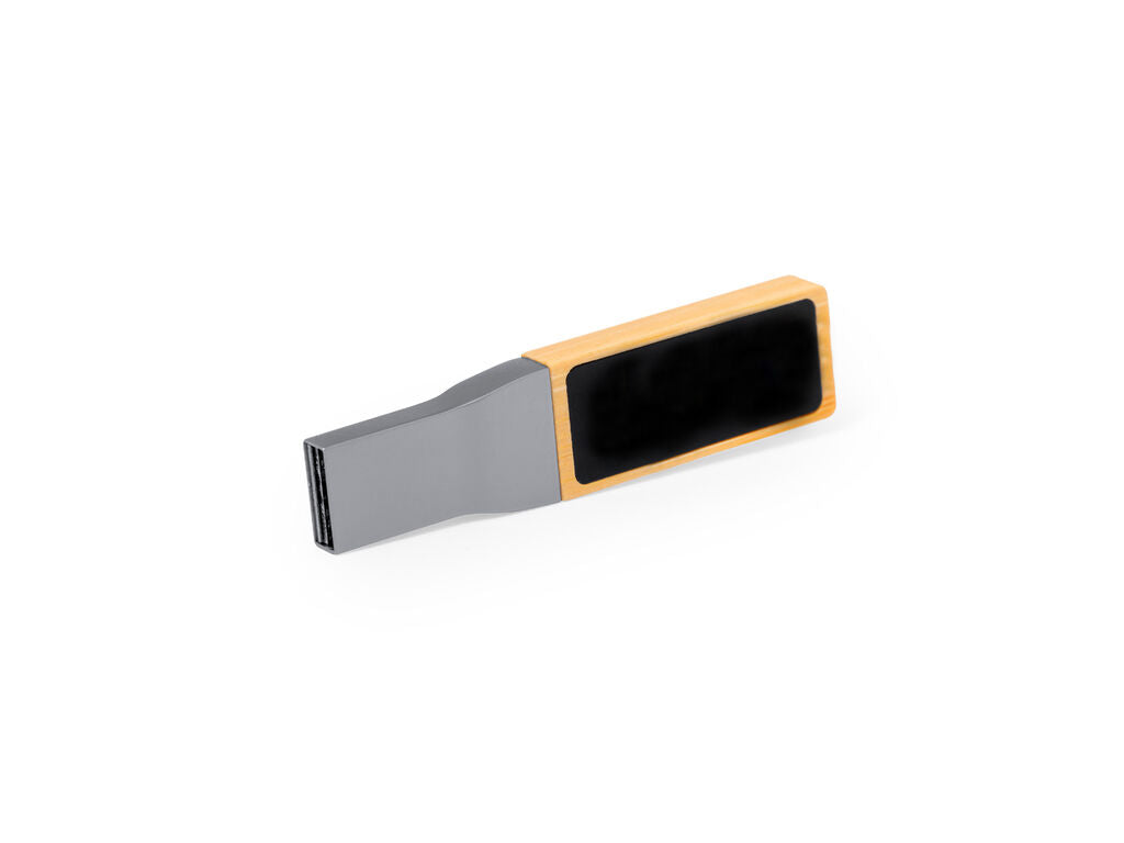 Memoria USB 16GB de bambú con logo iluminado