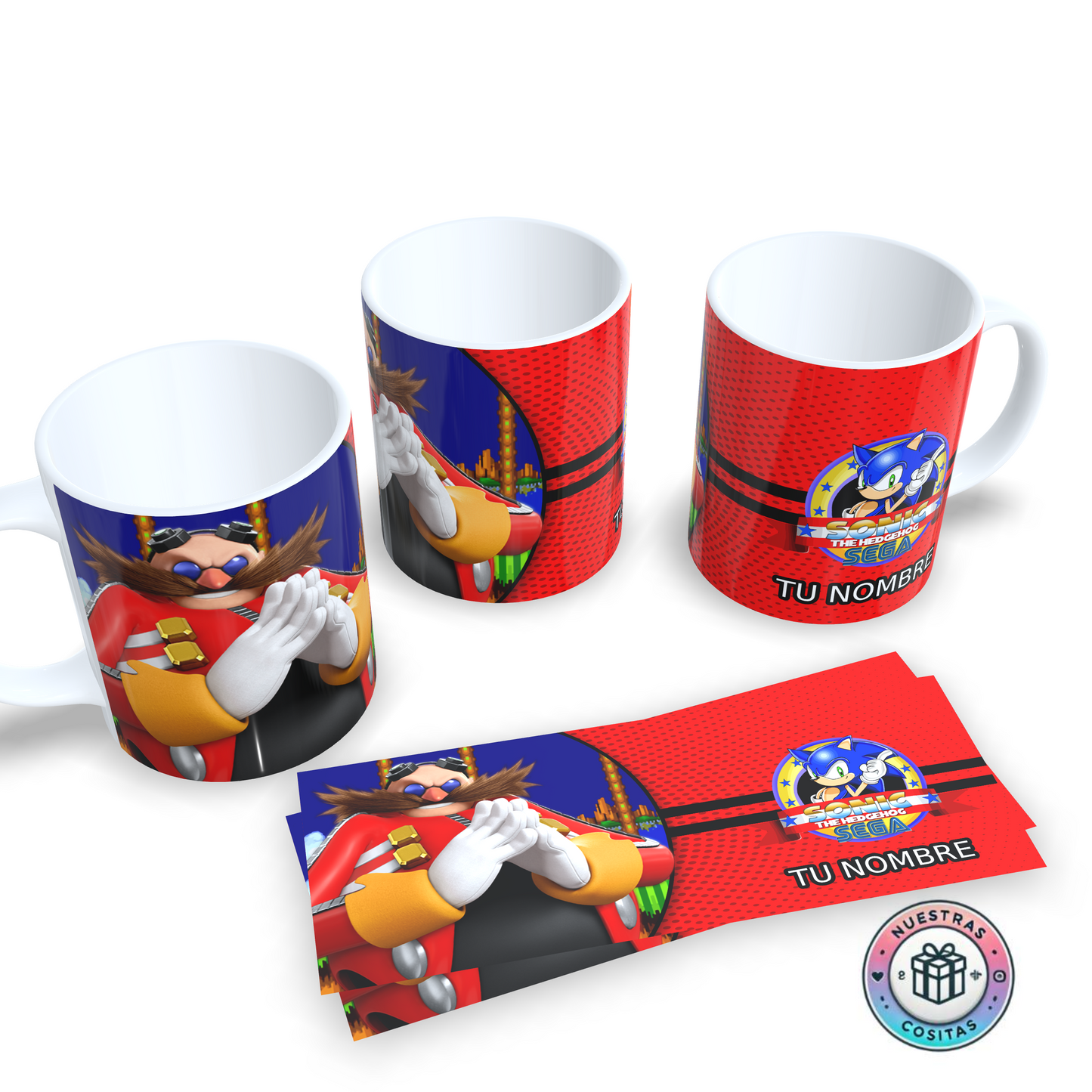 Taza Dr. Robotnik – Sonic the Hedgehog | Diseño personalizado con nombre
