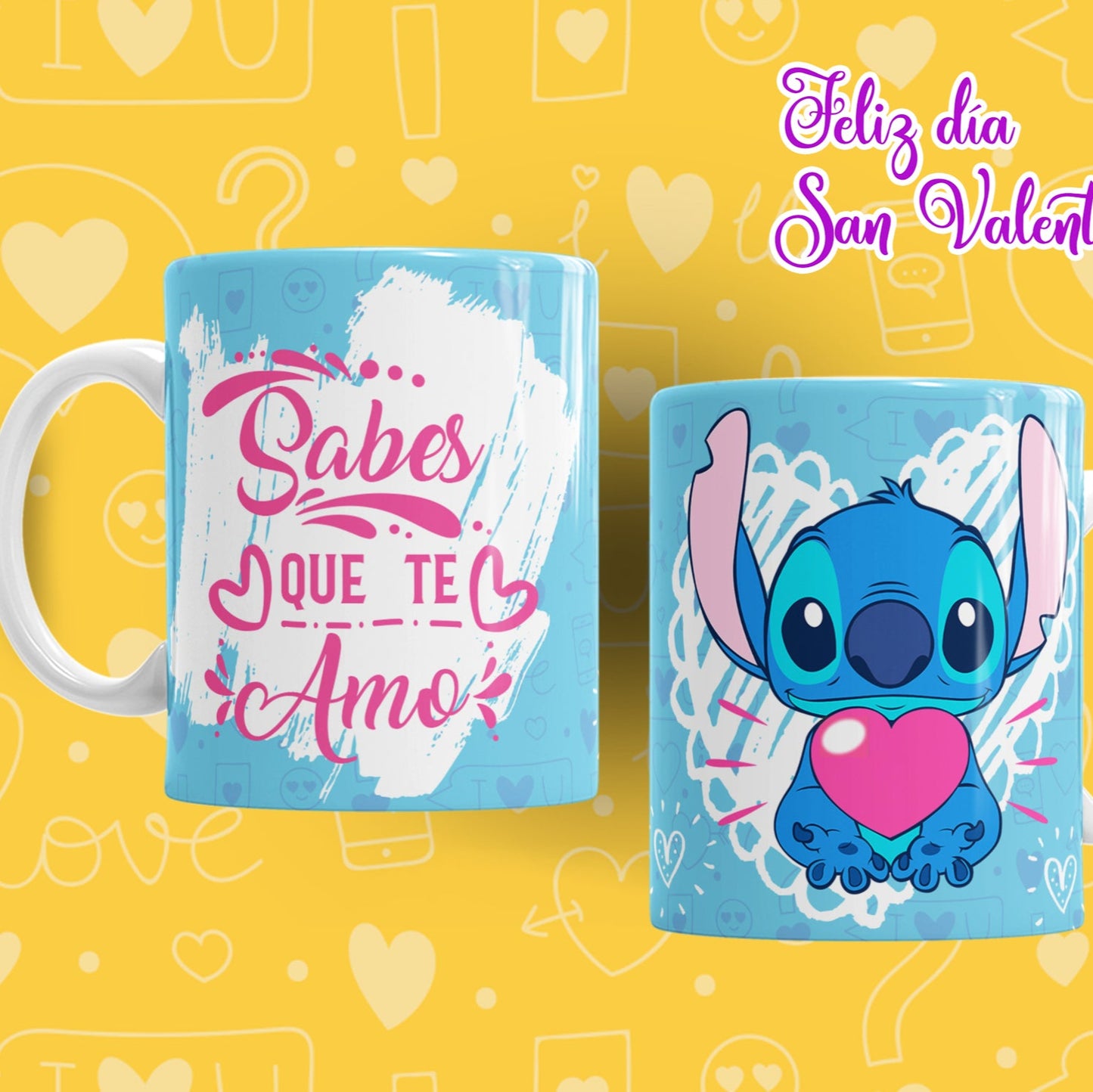 Taza Stitch – “Sabes que te amo” Regalo San Valentín