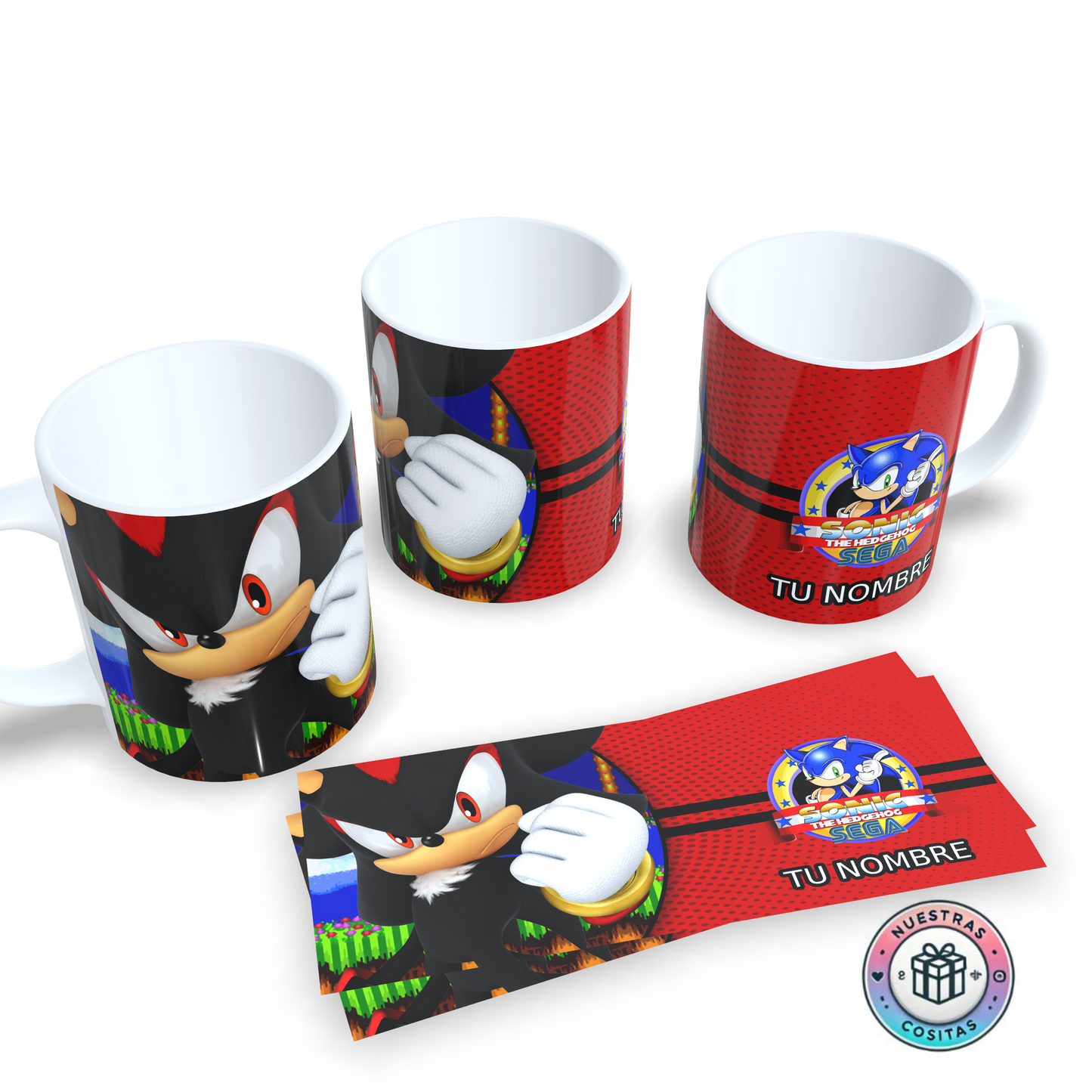 Taza personalizada de Shadow - Sonic the Hedgehog