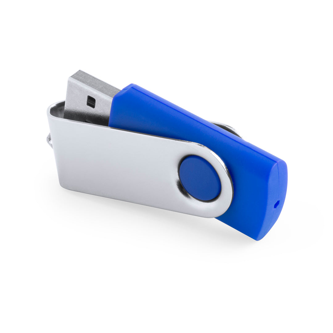 Memoria USB 16GB giratoria en colores · Azul