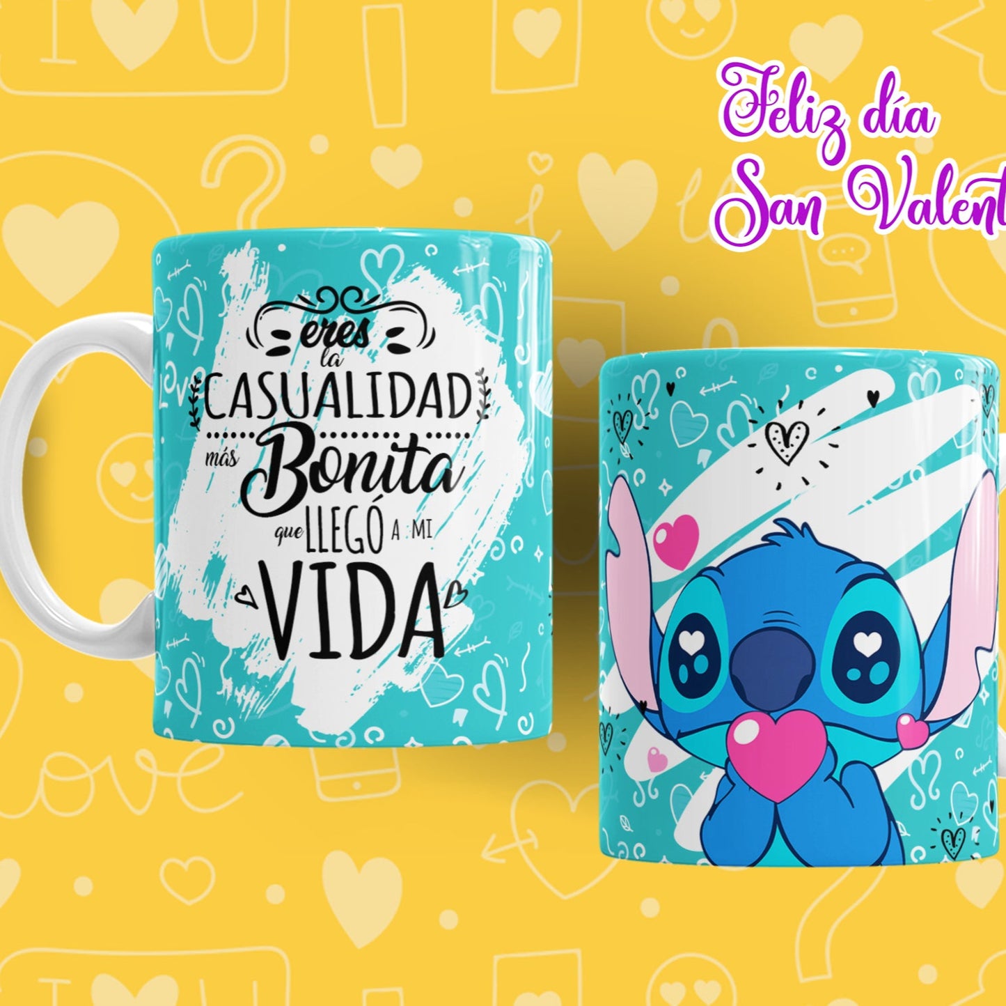 Taza Stitch – “Eres la casualidad más bonita que llegó a mi vida”