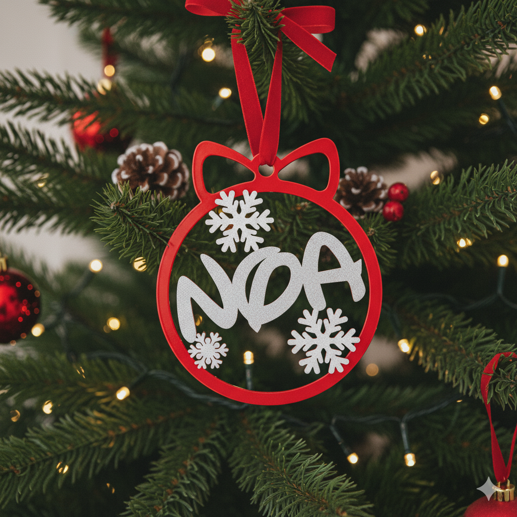 Bola de Navidad personalizada en 3D con nombre ❄️ Nº1