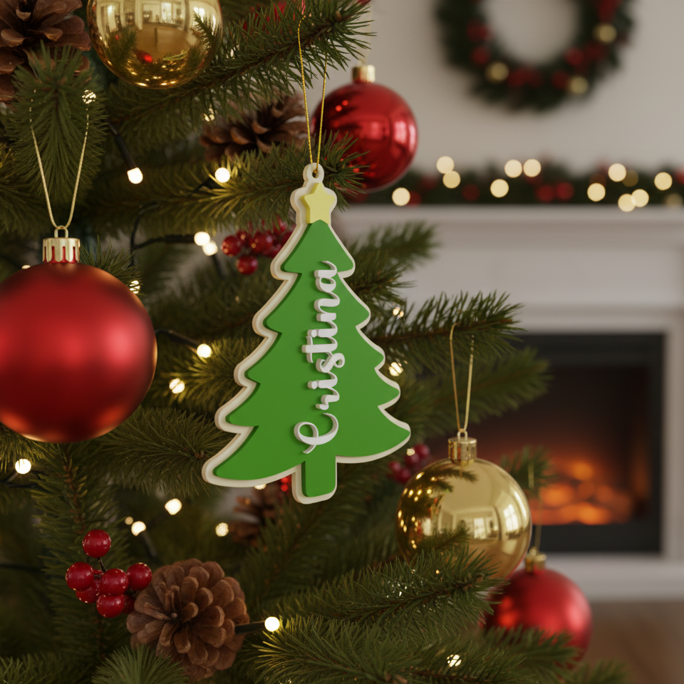 Adorno "Mi Árbol de Navidad" Personalizado - Decoración con Nombre