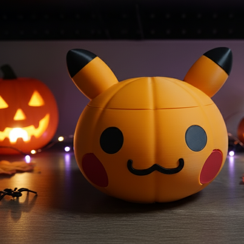 Pikachu Calabaza de Halloween | Cuenco para Dulces y Decoración