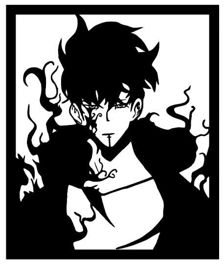 Wall art de Dabi (My Hero Academia) hecho con madera.