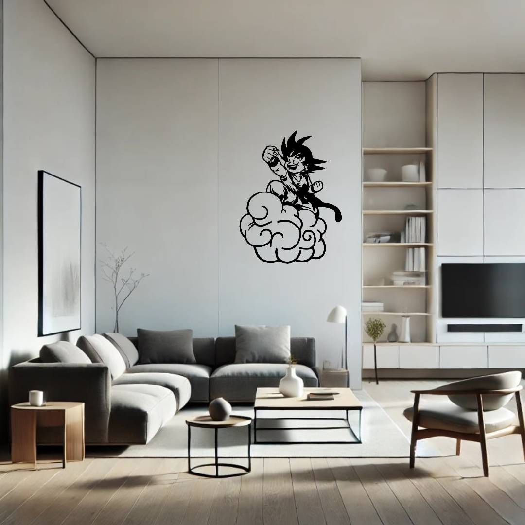 Cuadro Wall art de Goku (Dragon Ball) hecho en madera.