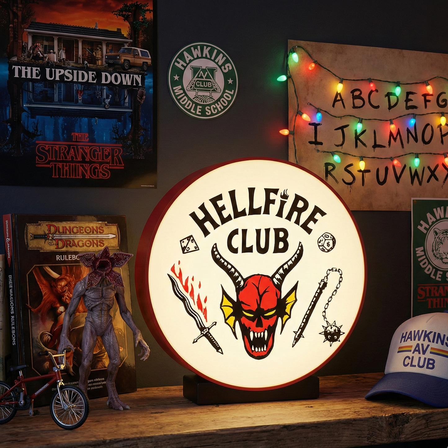 Caja de Luz "Hellfire Club" - Stranger Things | Lámpara Decorativa 3D