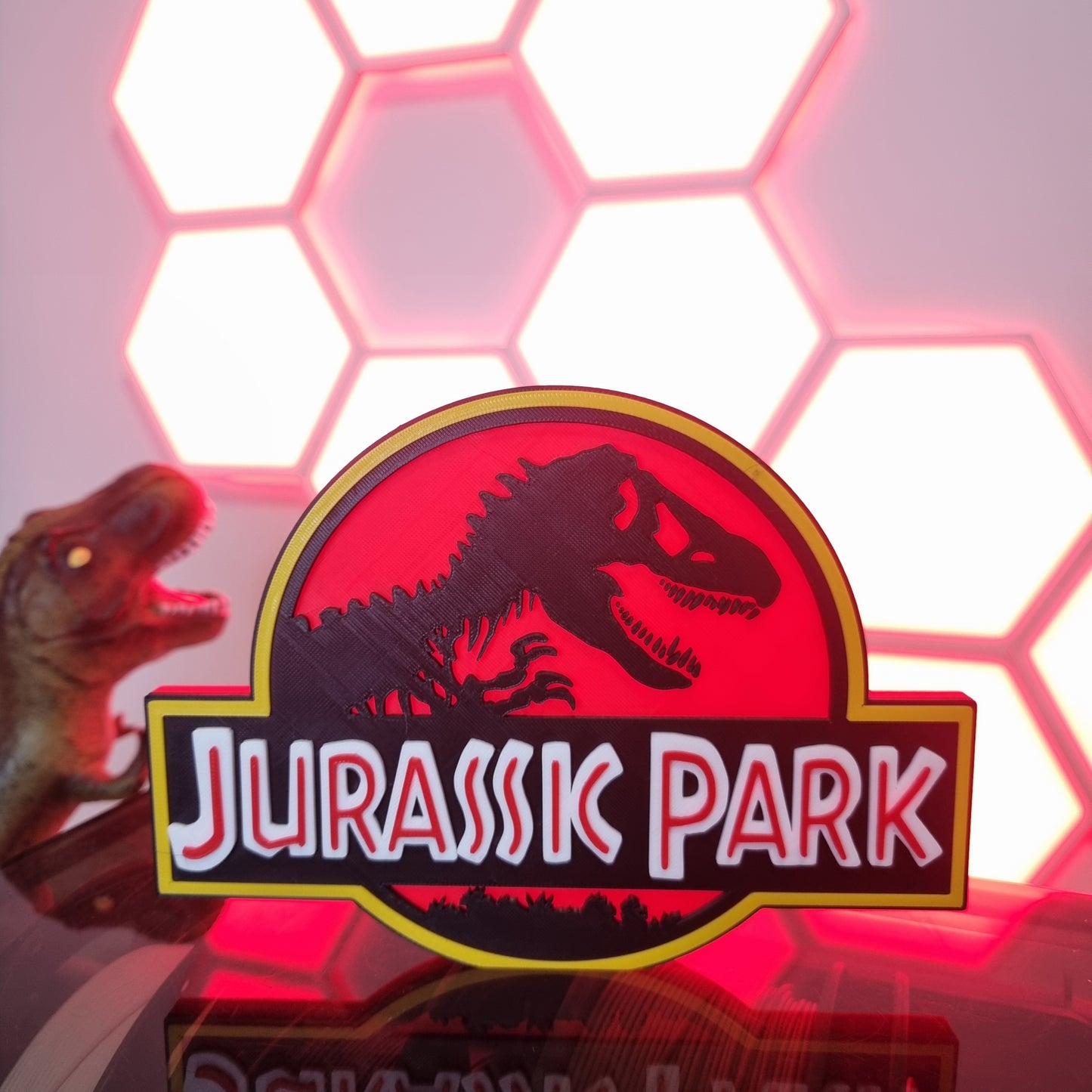 Letrero 3D "Jurassic Park" – Decoración Épica para Fans de los Dinosaurios