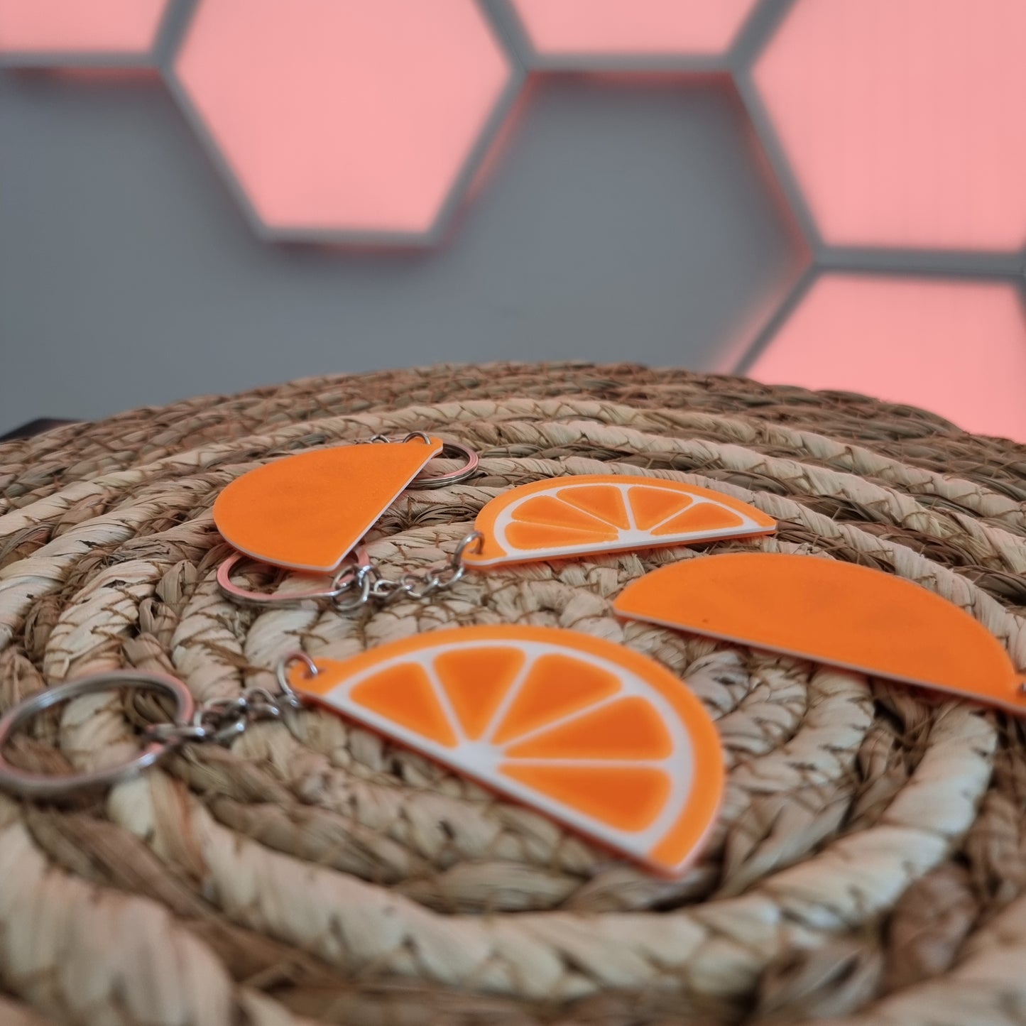 Llavero rodaja de naranja solidario – Apoya la investigación contra la FSHD
