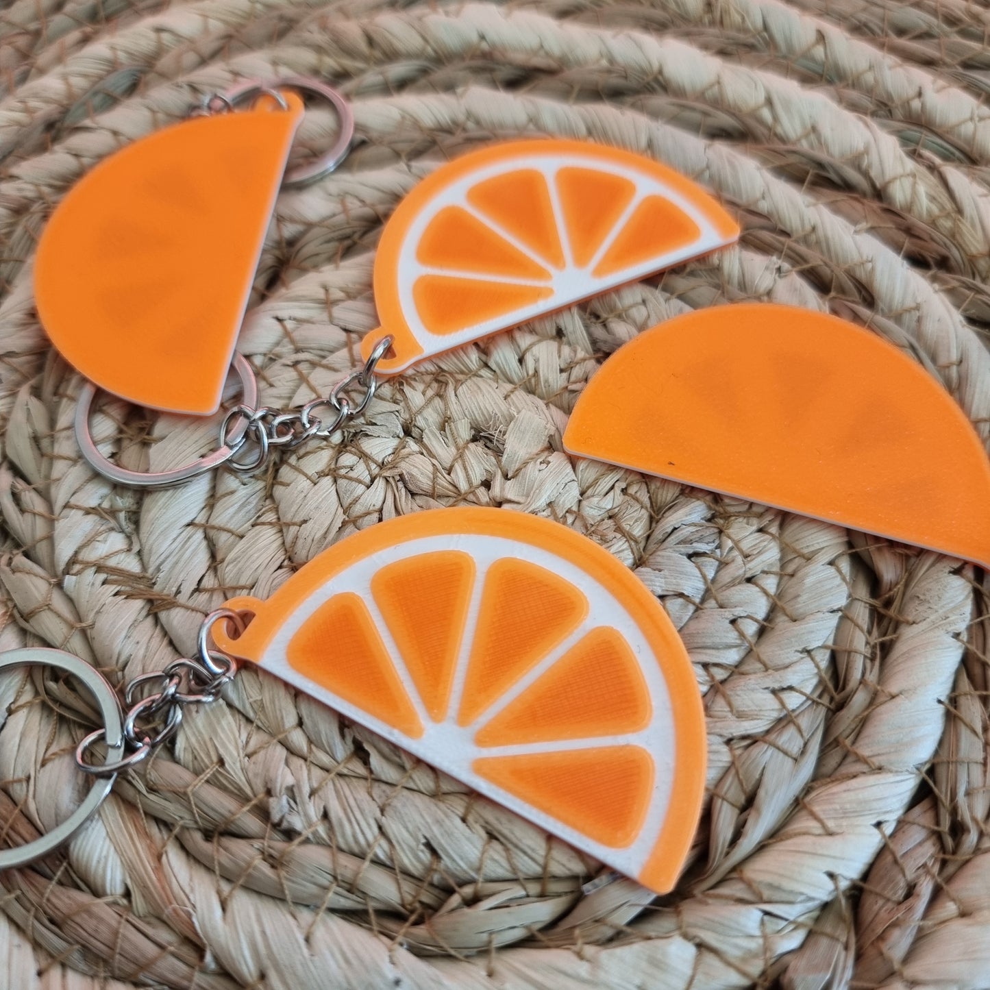 Llavero rodaja de naranja solidario – Apoya la investigación contra la FSHD