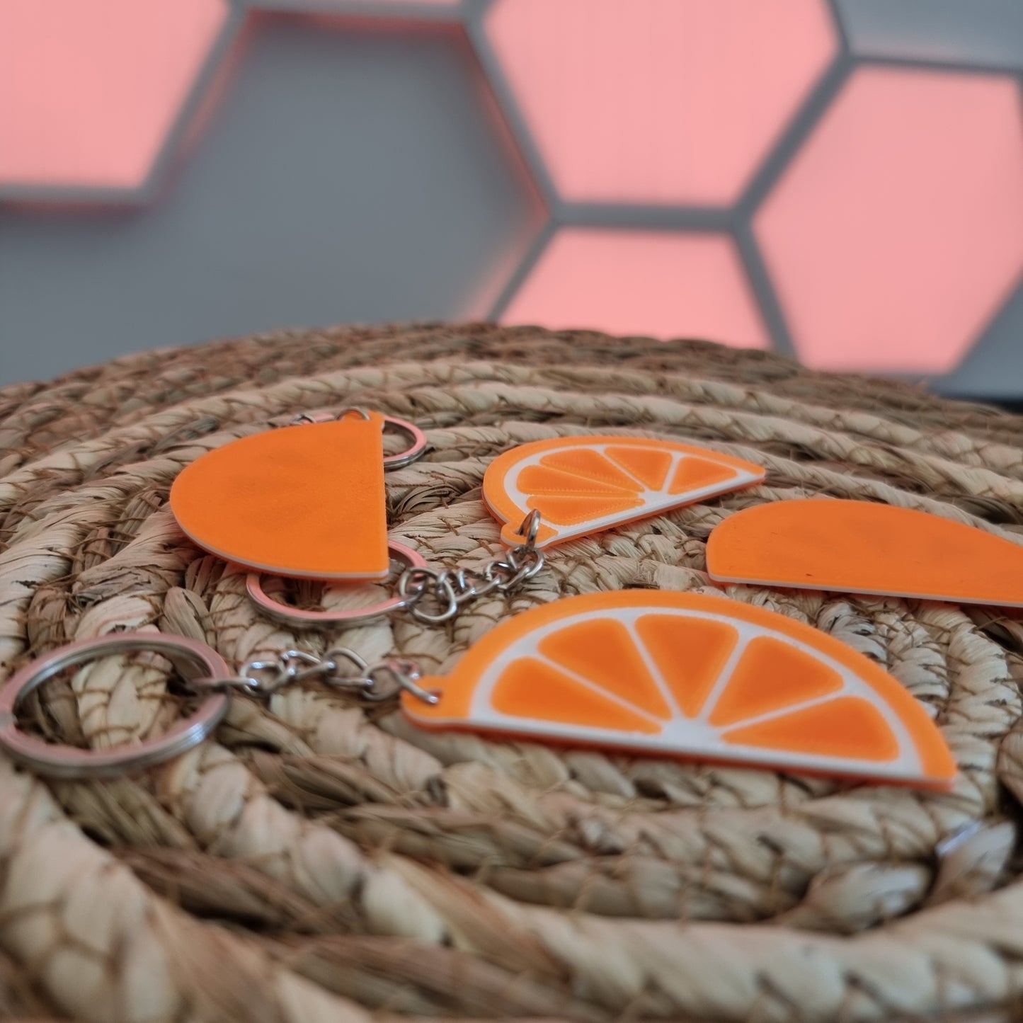 Llavero rodaja de naranja solidario – Apoya la investigación contra la FSHD