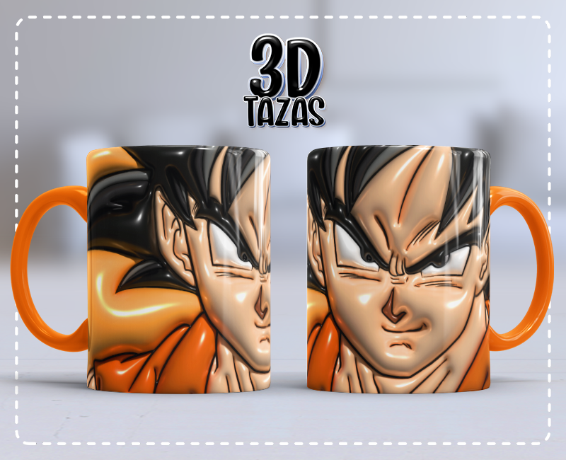 Taza Goku Dragon Ball 3D – Mirada desafiante