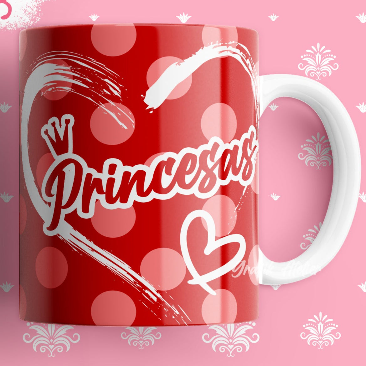 Taza Princesa de Cuento – Diseño Clásico con Corazón