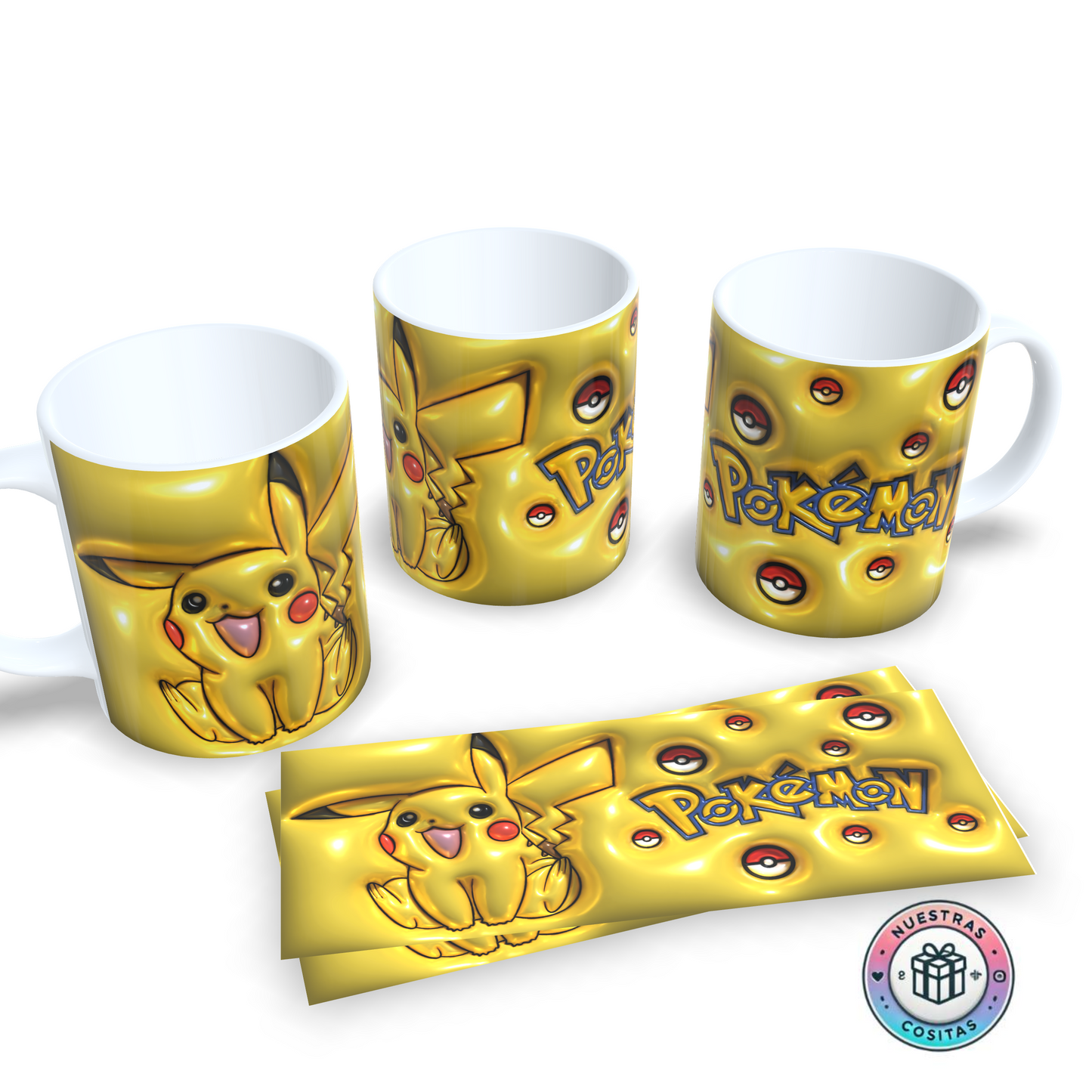 Taza Pikachu Pokémon 3D – Amarilla y vibrante