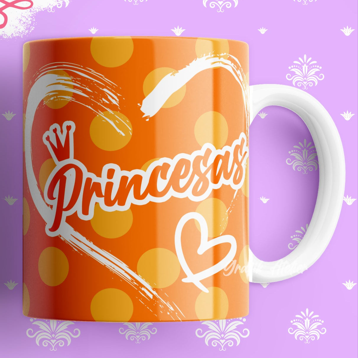 Taza Princesa Amarilla – Inspirada en Bella con Rosa Roja