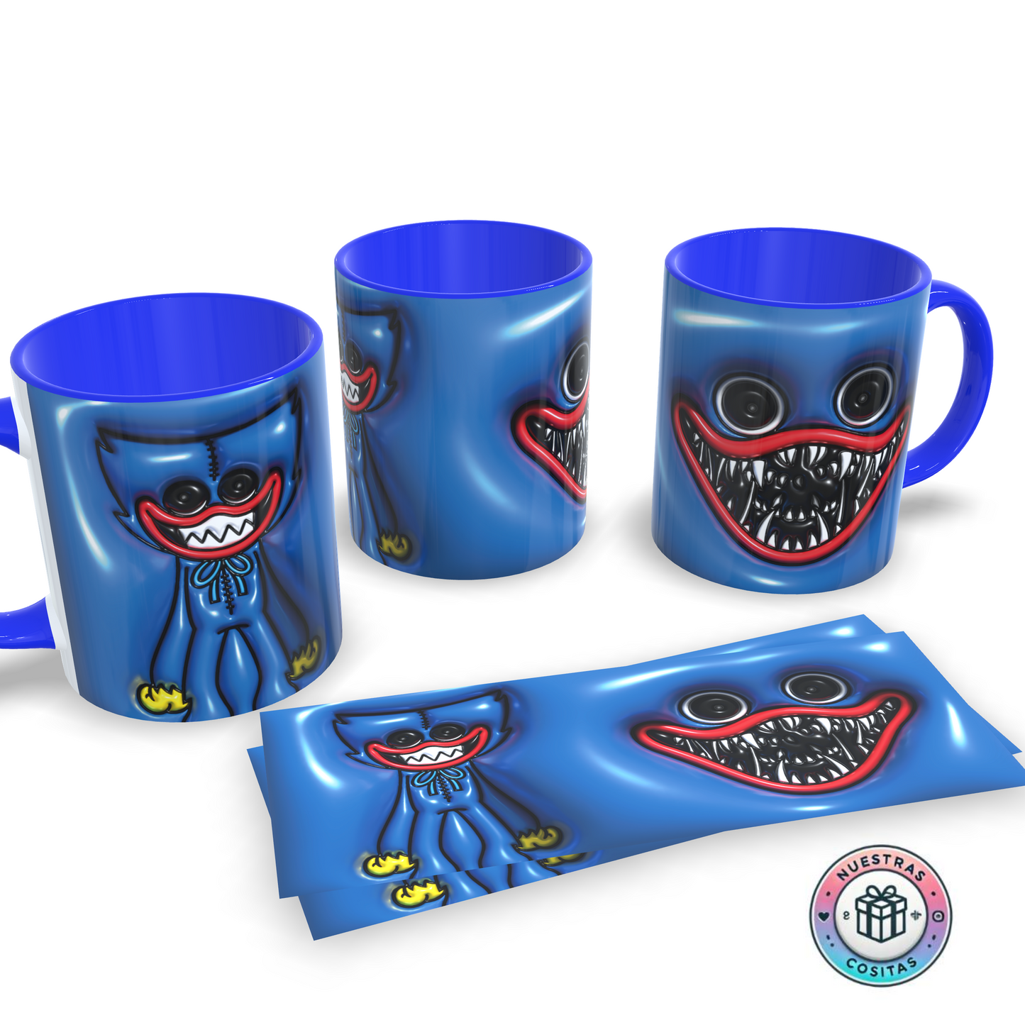Taza Huggy Wuggy 3D – Diseño escalofriante