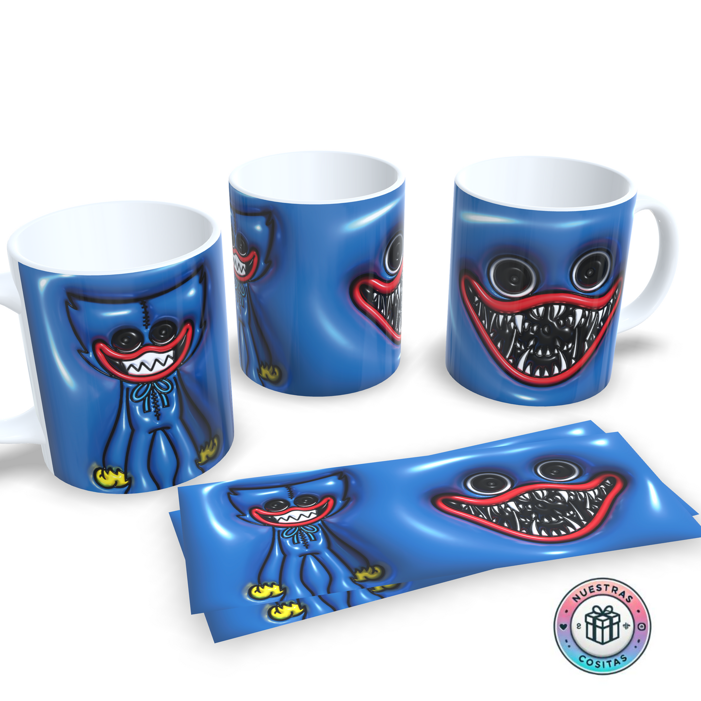 Taza Huggy Wuggy 3D – Diseño escalofriante