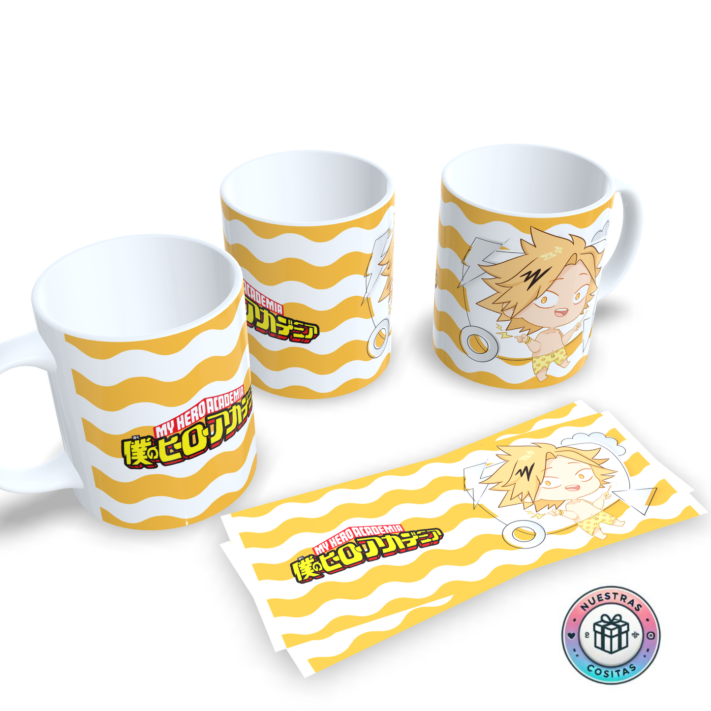 Taza My Hero Academia Denki Kaminari Chibi – Diseño divertido para fans del anime