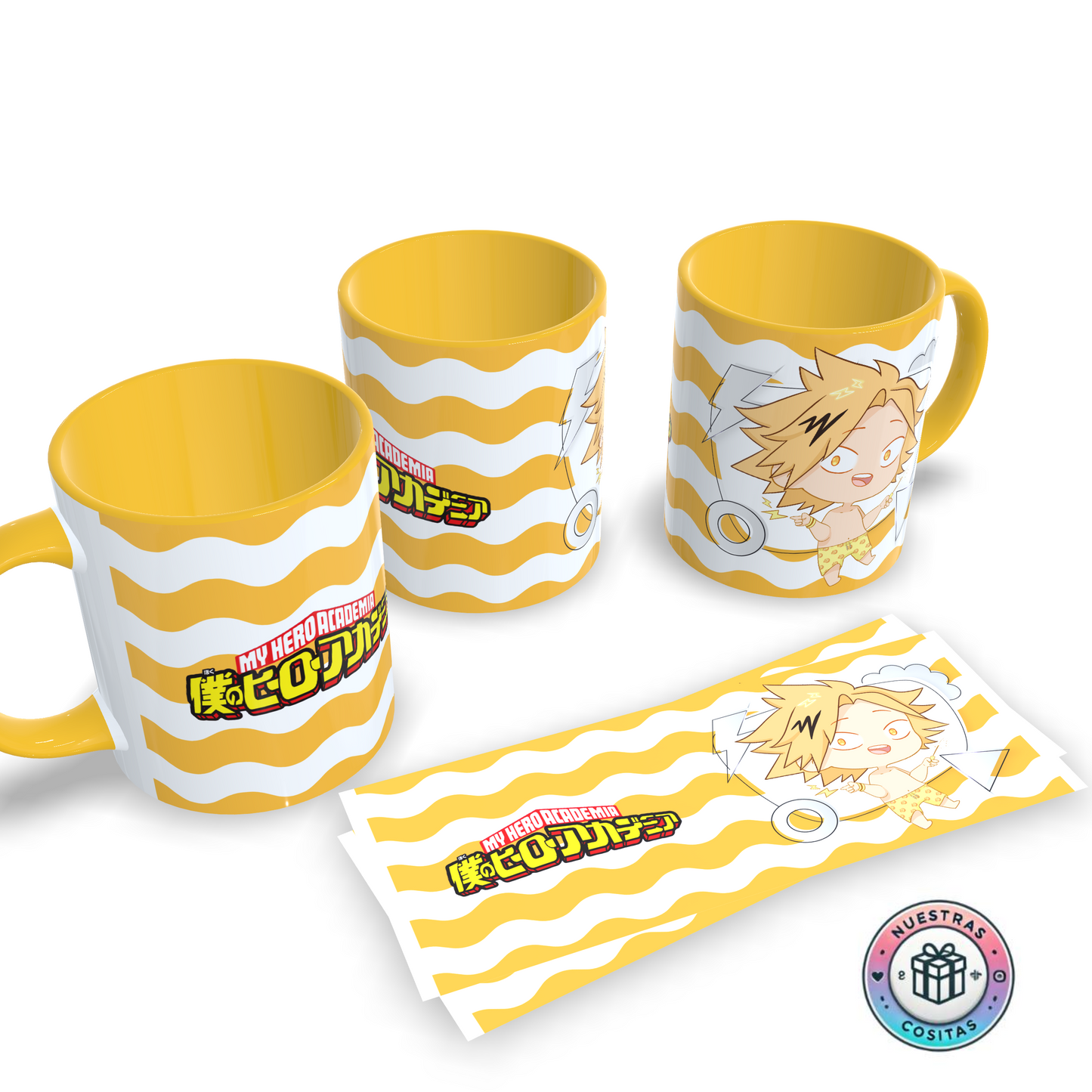 Taza My Hero Academia Denki Kaminari Chibi – Diseño divertido para fans del anime