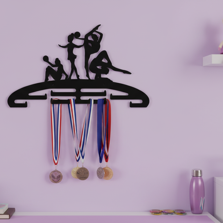 Medallero de Gimnasia Artística de Madera – Soporte para Medallas de 39 cm
