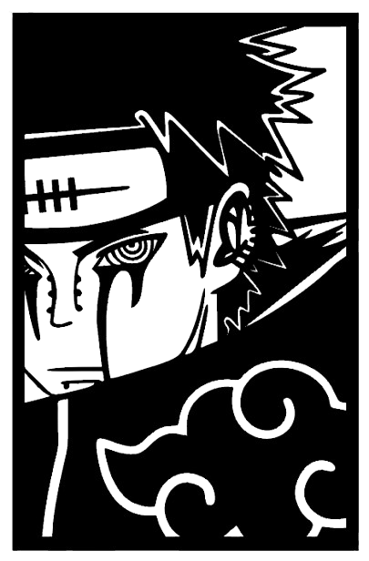 Wall art cuadro de Pain (Naruto Shippuden) hecho en madera