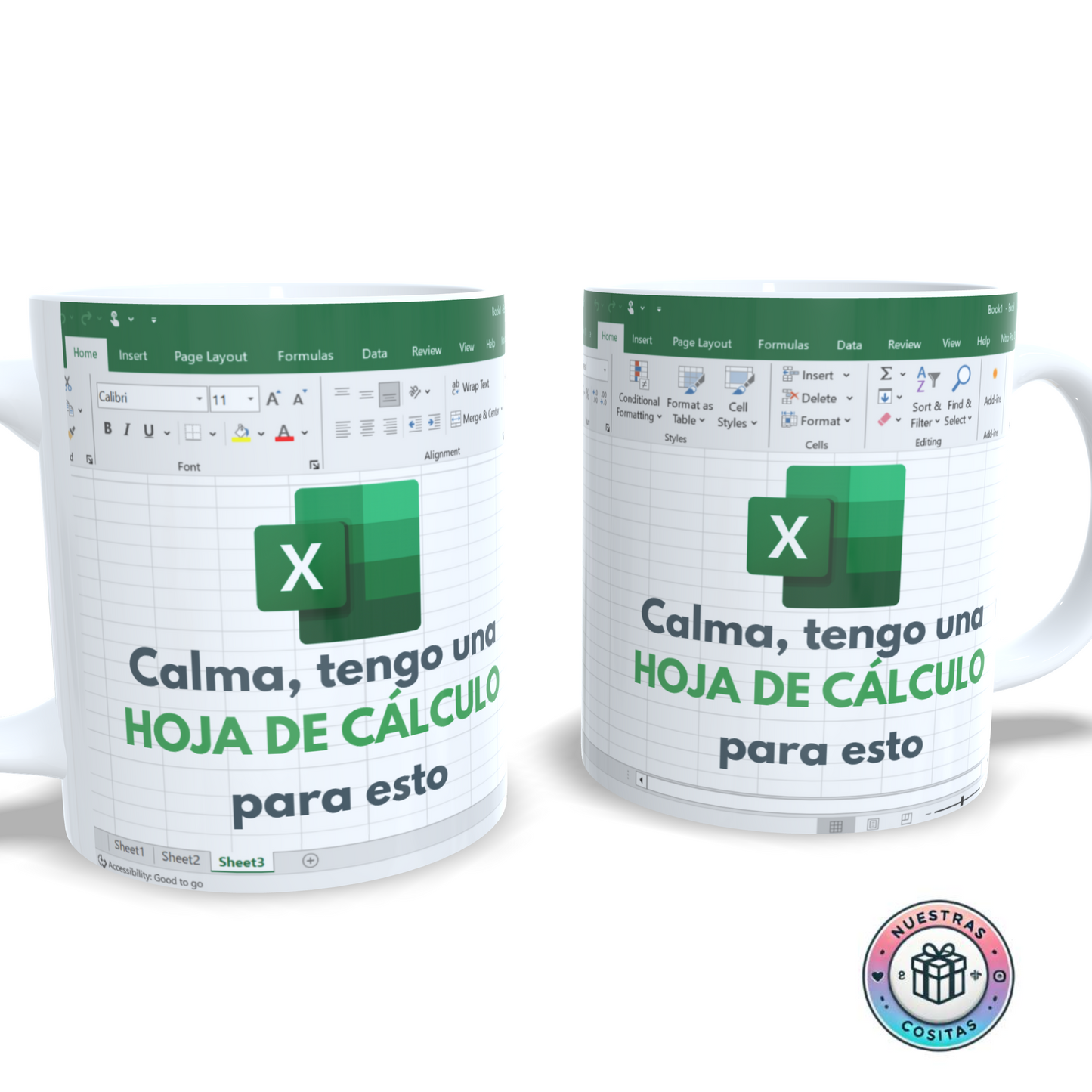 Taza divertida Excel – “Calma, tengo una hoja de cálculo para esto”