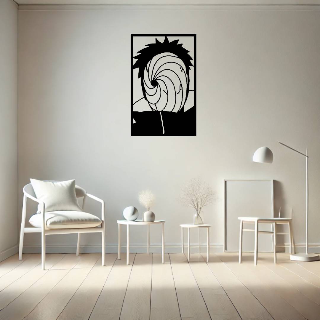 Wall art de Tobi (Obito Uchiha) hecho en madera