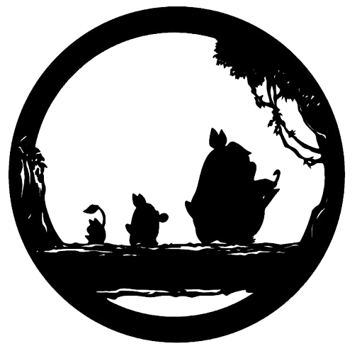 Wall art de Totoro, Mei, y Chu Totoro. Cuadro hecho con madera.