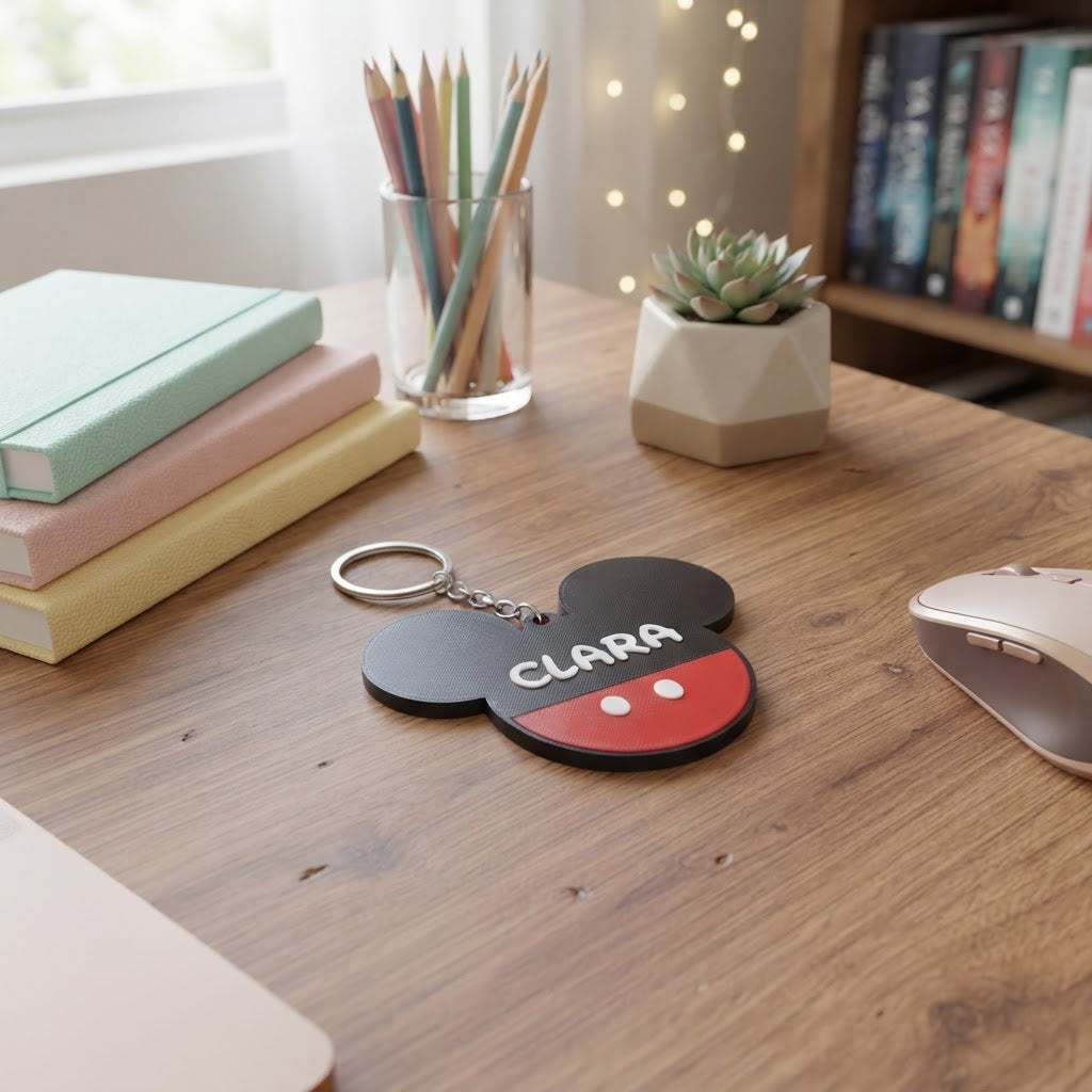 Llavero Personalizado Estilo Orejitas y Pantalón 3D