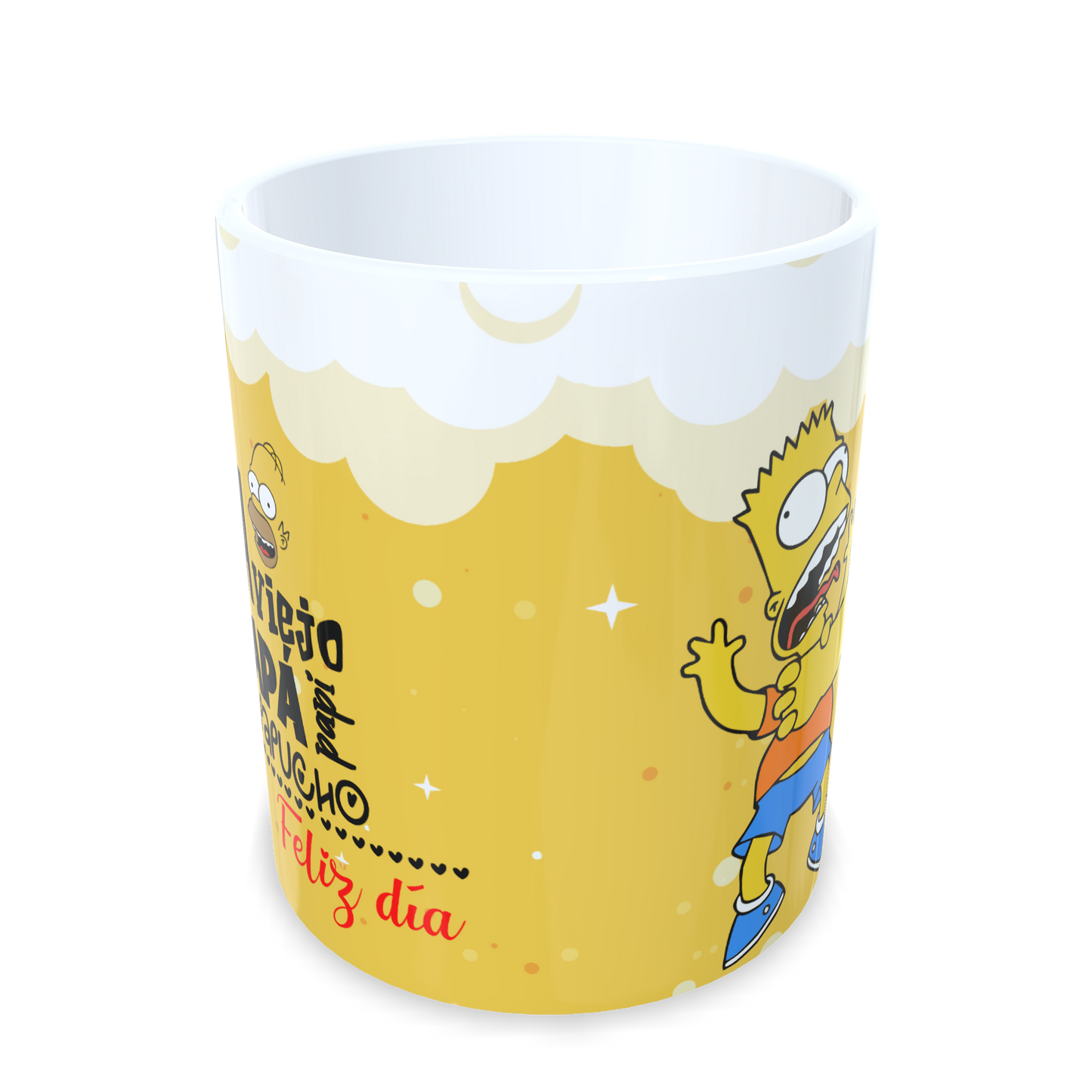 Taza "Pa Viejo, Papá, Papucho" – Edición Los Simpson
