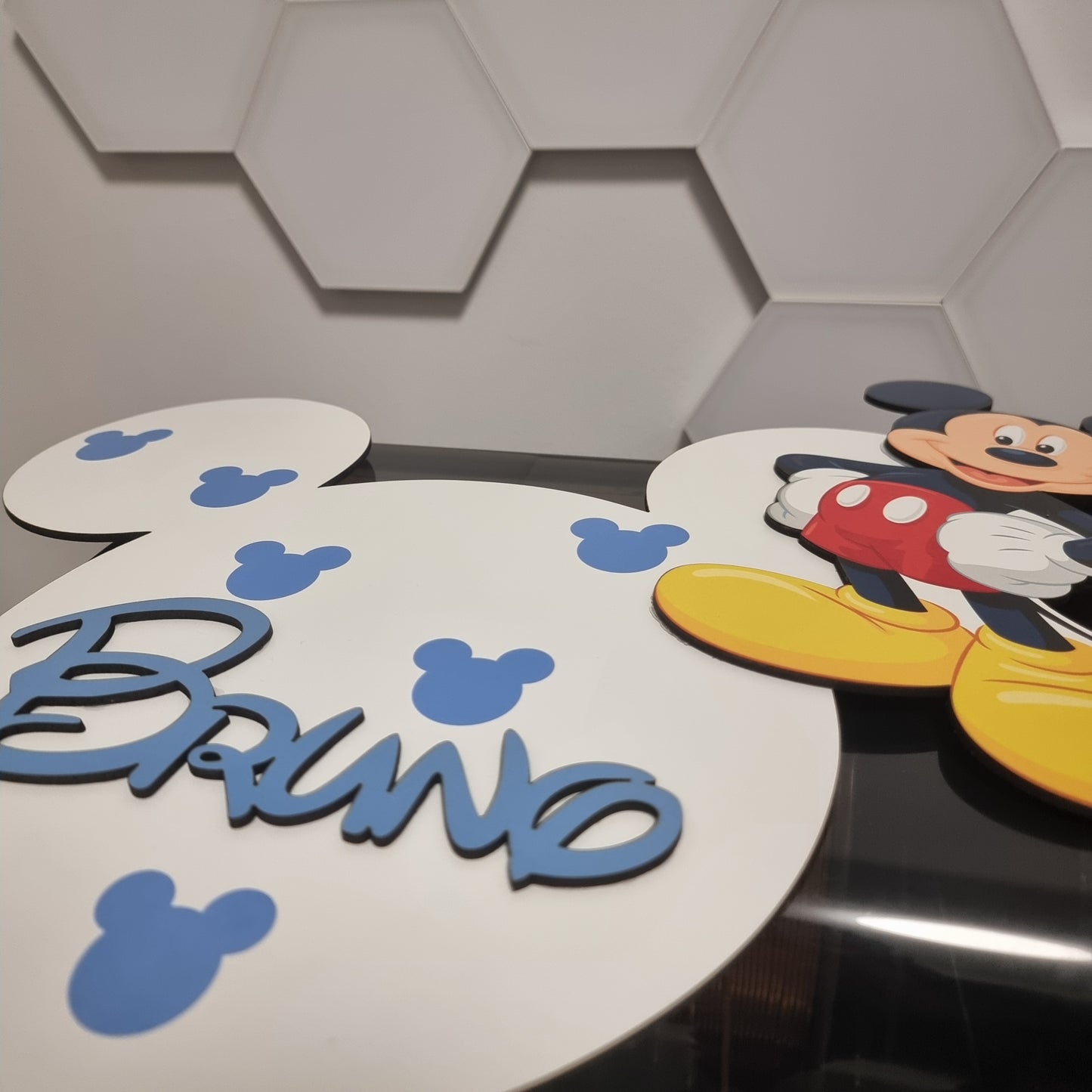 Mickey Mouse Personalizado de Madera - Decoración Infantil